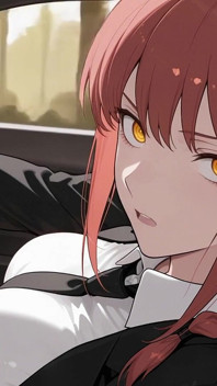 Makima se fait baiser dans la voiture sur le chemin du travail ! Homme à la chaîne, hentai non censuré, ai-generate