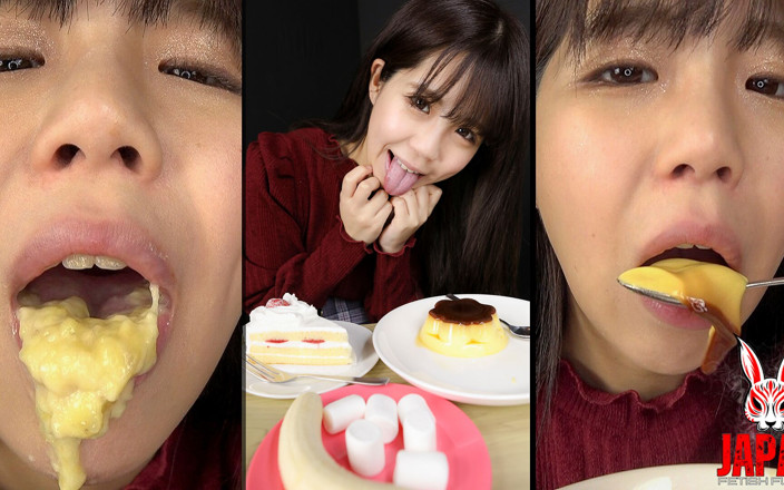 Japan Fetish Fusion: Fuu Natsuhi Chews Various Foods with Her Mouth Open for...