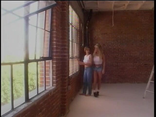 Girl on Girl: Strapon dick satisfies the hot young cunts of these two...