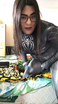 Spiderman Venom Transgender Cosplay for Halloween, so Hot