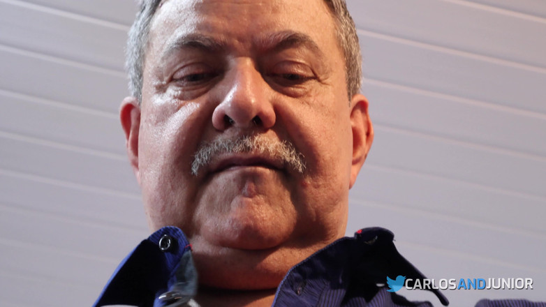 Carlos & Junior: Stepdaddy Carlos Masturbating Until He Cums and Then Pissing