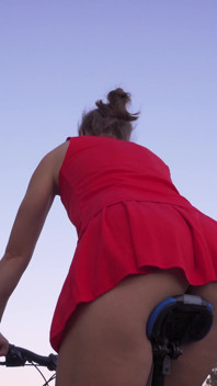 Hot Bicycle Ride Under Skirt Ass Worship