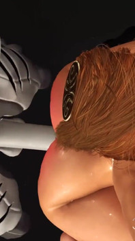 Hard sex in the sci-fi lab! Hot blonde in restraints gets fucked by an alien