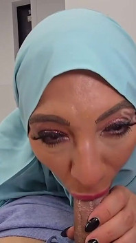Hijabi cadela casamento combo profundo anal messy bjs creampie