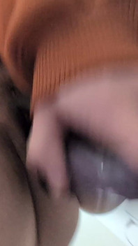 Hot Solo Amateur Female Playing with a Big Toy with Her Tight Pink Pussy