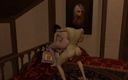 Wraith Futa: Ladyboy călărește fundul ladyboy tare pe canapea