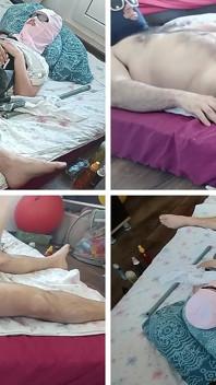 Żona daje mi foot fetysz. Spuszczam się na ciało mojej żony