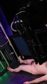 Latex Toe Sock Trampling