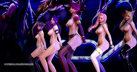 3D-Hentai Games: BlackPink - Hraní s ohněm sexy nahý tanec KDA Ahri Akali...
