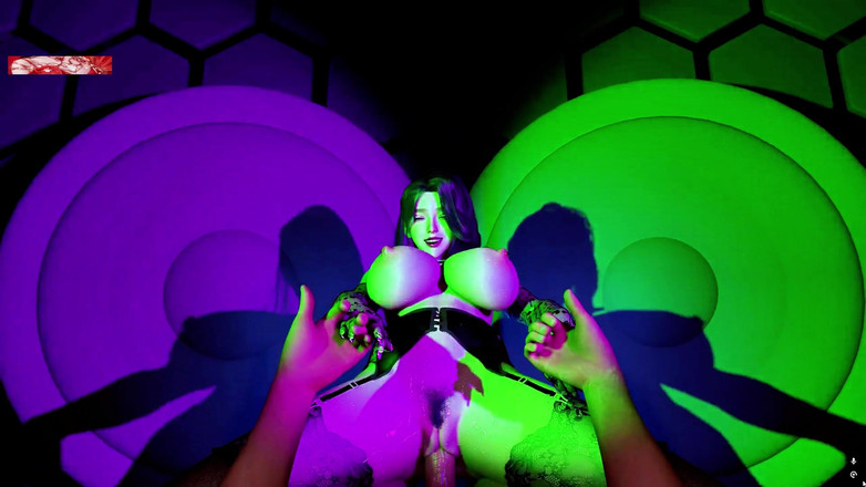 X Hentai: Grande deusa cibernética com curvas - 3D Animation Hentai