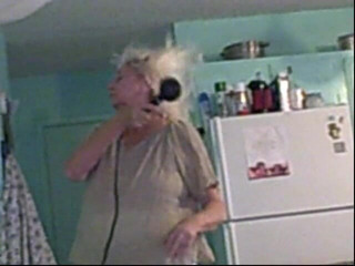 BBW nurse Vicki adventures with friends: Granny blows her hair