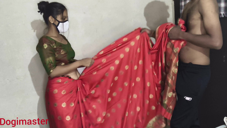 Dogimaster: Desi indiana india ko lal sari mein jabarjat choda hai _...