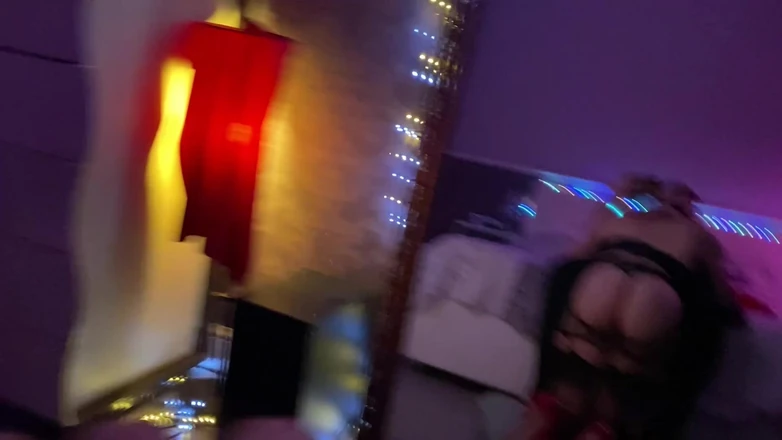 Slowly Tease: #26 Star Lingerie with Stockings Gentle Blowjob and Cum in...