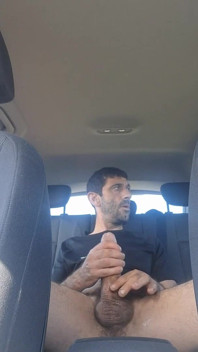 Mature Men Masturbating Naked in the Car