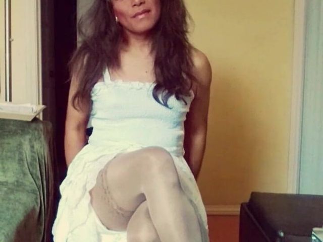 Classy & Elegant - White Cami Dress with Stockings, Slip, Panty (Jhazmeena CD)