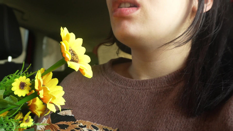 AmayaMori: Éternuement rentre dans la voiture ma réaction d’allergie aux fleurs...