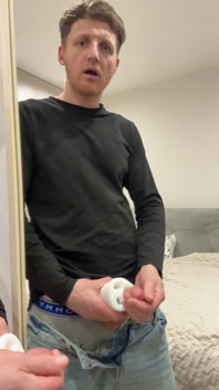 Fucking a Toy with a Big Dick and Moaning at 42 Years Old