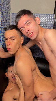 Spanish Gang Fucks Erick Lima in DP