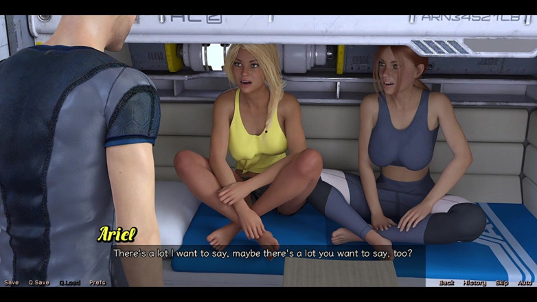 AVN Teller: Stranded nella space - discorso ruvido con le sorellastre