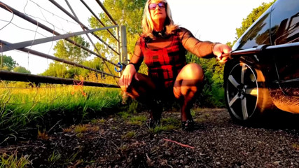 Kellycd2022: Amateur crossdresser kellycd2022 evening drive