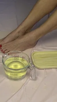 Golden Shower. Foot Fetish and Food Games