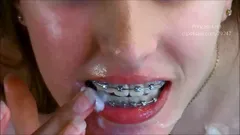 Cum on your babysitter's braces