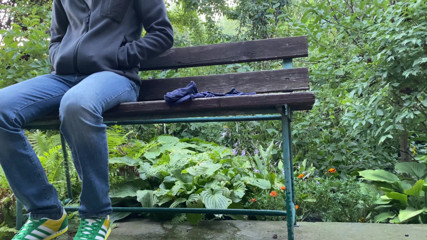 OurFetishLife: BBW pissing in the park and giving dirty panties to...