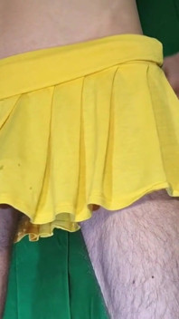 Yellow Skirt, No Panties