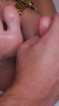 Submissive Gives His Mistress a Foot Massage