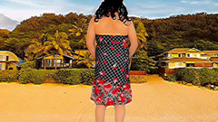 Kitty_Cross: Kort klänning het ladyboy solo dans striptease big butt shemale...