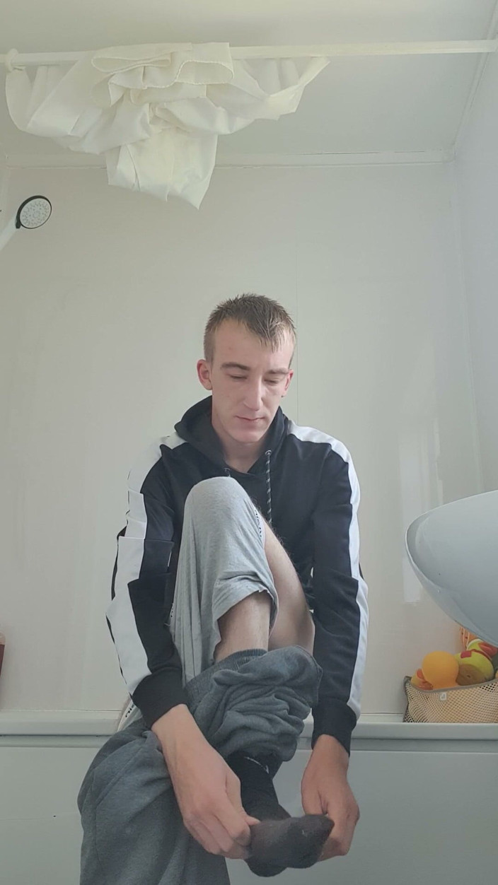 Adamross: Skinny Lad Getting Hard Closeup Out of Bath