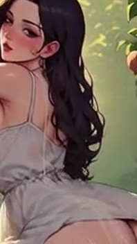 Waifu garden lady, vidéo complète en POV - culotte à côté de la culotte et baise sur un banc en gros plan