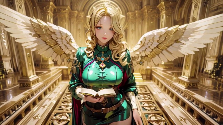 Seraphina Vale: Blonde Angel Queen! Sacred Kneeling in a Grand Cathedral, the...
