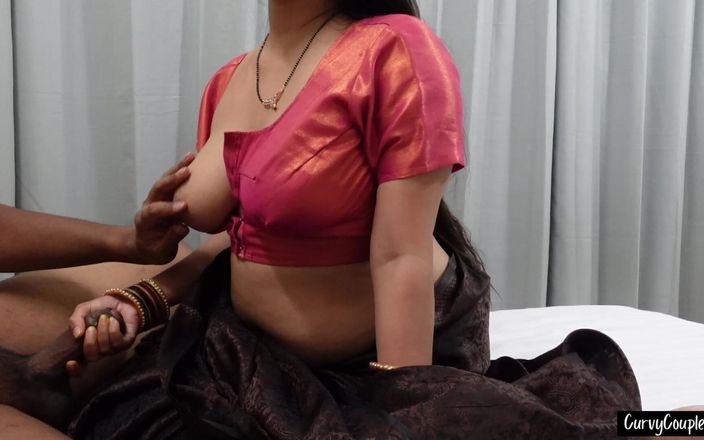 CurvyCumCouple69: Tamilská nevlastní tetička sex video se Sexy Saree