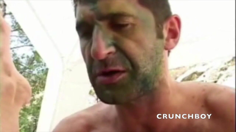 Crunch Boy: Two military boys fuck outdoor