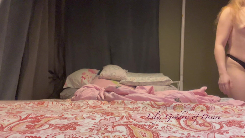 Lily, Goddess of Desire: A Good Teen Makes the Bed and Starts Masturbating in...