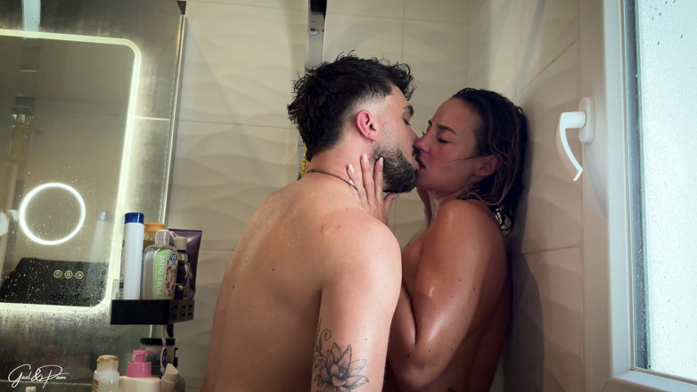 LeaPam: Gael Braga Surprised Léa Pam in the Shower and Fucks...