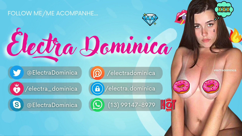Electra Dominica: Hermosa perra masturbándose y mojándose