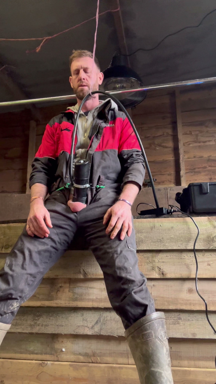 Farmer Sam: Farmer Smokes and Milks Himself with the Milking Machine