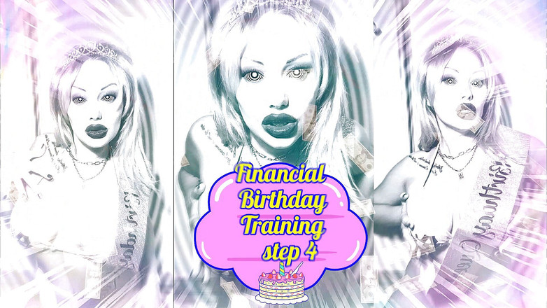 Goddess Misha Goldy: "Entraînement financier envoûtant de la déesse de l'anniversaire ! Étape 4"
