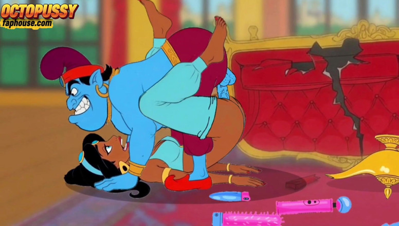 Octopussy Lovers Club: Futanari. Puteri Jasmine Girl dengan batang besar. Porn Aladdin Series.