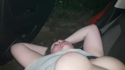 Real homemade BBW BBC porn: YoungEnglishBbw outdoor flashing blowjob pussy licking hardcore anal