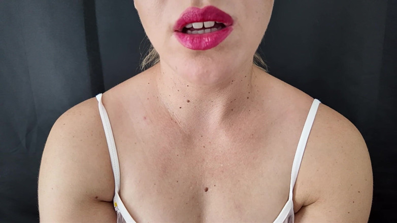 Stacey Reid: Rote lippen blowjob WICHs-sperma-countdown von 60