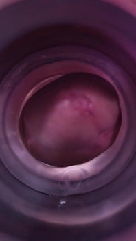 Closeup view from inside my fake pussy while I fuck it slow and passionate until I shoot a big load