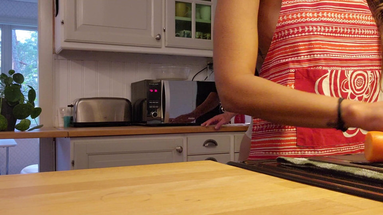 AngelinaLove: Hot Wife Gets Fucked From Behind While Cooking