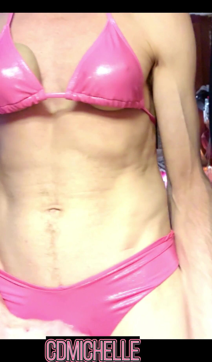 Cd Michelle lingerie: Cdmichelle Wearing Pink Bikini Swinsuit Singing to Snoop