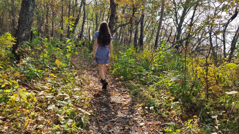 MissPopa: Moje podzimní procházka bez kalhotek.