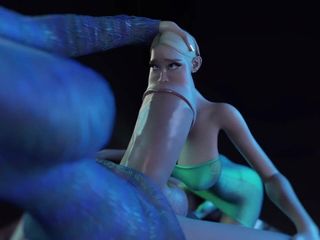 3D Hentai Animation: 3D futa avsugning big dick shemale animering