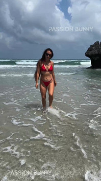 Skönhet Offentlig Chill Och Kul I Sexig Bikini