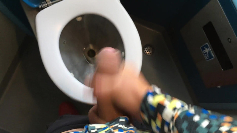 Idmir Sugary: Jerk off at a Train Toilet